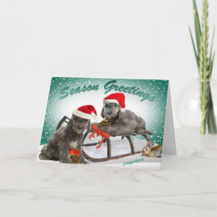 Bedlington Season Greetings Cards