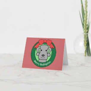 Bedlington Terrier Christmas Holiday Card