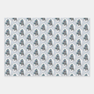 Bedlington Terrier Christmas Wrapping Paper Sheet