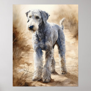 Bedlington Terrier Dog Art Imprimer Poster