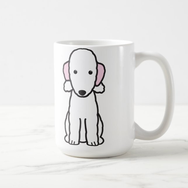 Bedlington Terrier Dog Cartoon Coffee Mug (Right)
