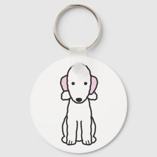 Bedlington Terrier Dog Cartoon Keychain