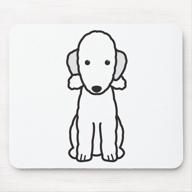 Bedlington Terrier Dog Cartoon Mouse Pad (Front)
