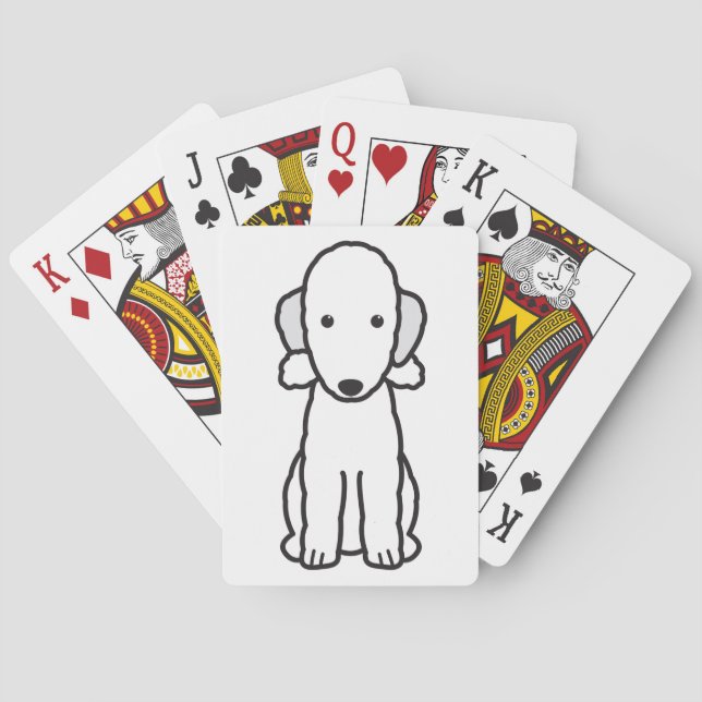 Bedlington Terrier Dog Cartoon Playing Cards (Back)