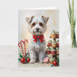 Bedlington Terrier Dog Christmas Greeting Card
