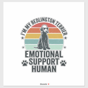 Bedlington Terrier Emotional Support Human Vintage