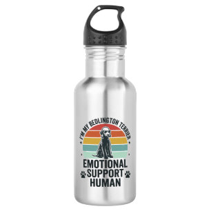 Bedlington Terrier Emotional Support Human Vintage 532 Ml Water Bottle