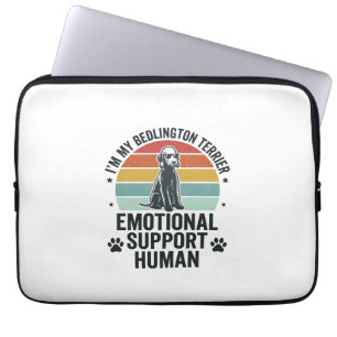 Bedlington Terrier Emotional Support Human Vintage Laptop Sleeve