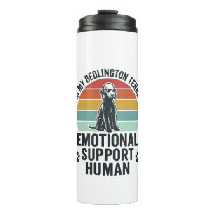 Bedlington Terrier Emotional Support Human Vintage Thermal Tumbler