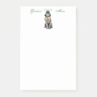 Bedlington Terrier Heart Mom Post-it Notes