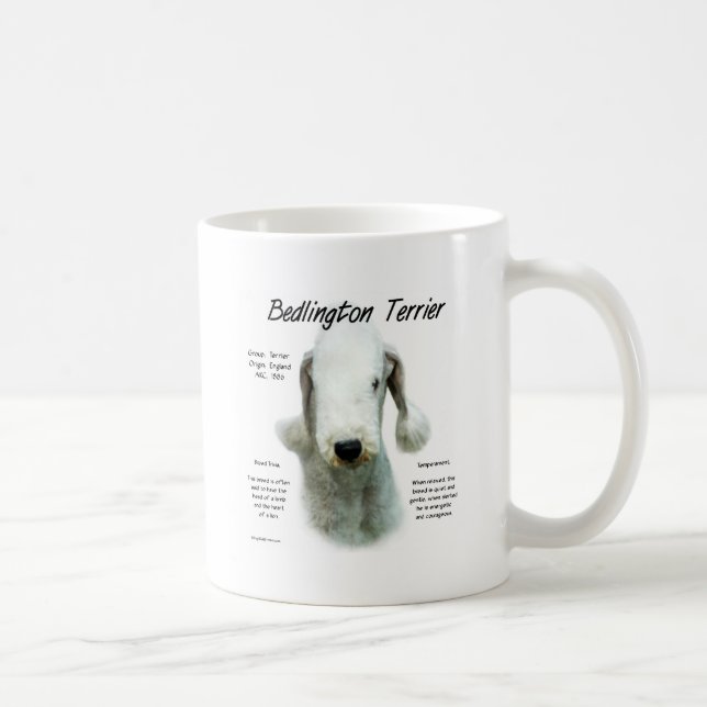 Bedlington Terrier History; All About Bedlingtons Coffee Mug (Right)