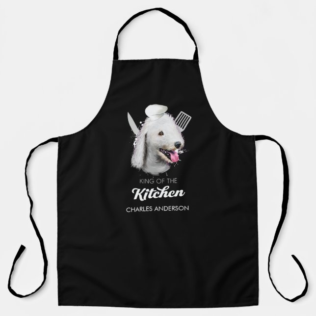 Bedlington Terrier King of the Kitchen Cooking Dog Apron (Front)