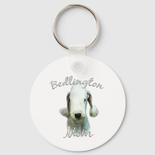 Bedlington Terrier Mom 2 Keychain (Front)