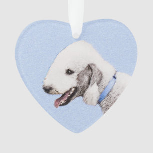 Bedlington Terrier Painting - Art original du chie