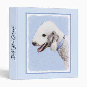 Bedlington Terrier Painting - Original Dog Art Binder