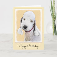 Bedlington Terrier Painting - Original Dog Art