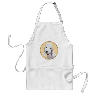 Bedlington Terrier Painting - Original Dog Art Standard Apron