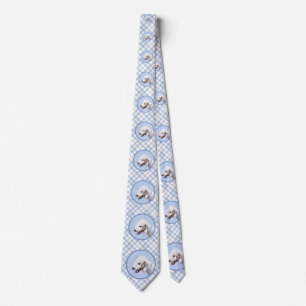 Bedlington Terrier Painting - Original Dog Art Tie