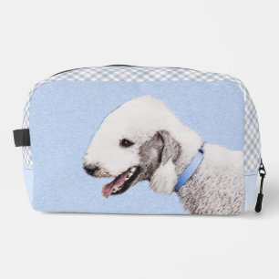 Bedlington Terrier Painting Sandy Colour Dog Art Dopp Kit
