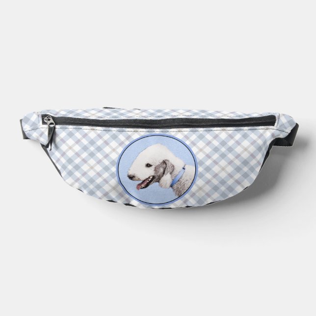 Bedlington Terrier Painting Sandy Colour Dog Art Fanny Pack (Lay Down)