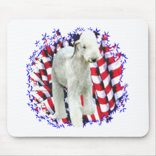 Bedlington Terrier Patriot Mouse Pad