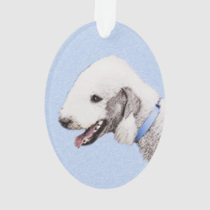 Bedlington Terrier Peinture - Art Chien original