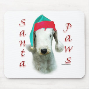 Bedlington Terrier Santa Paws Mouse Pad
