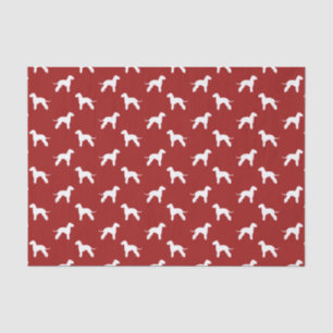 Bedlington Terrier Silhouettes Pattern Tissue Paper
