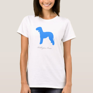 Bedlington Terrier T-shirt (blue silhouette)
