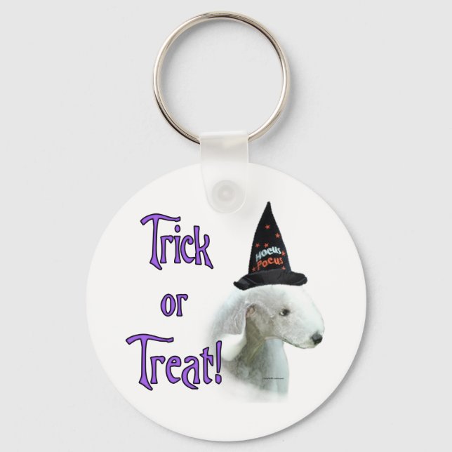 Bedlington Terrier Trick Keychain (Front)