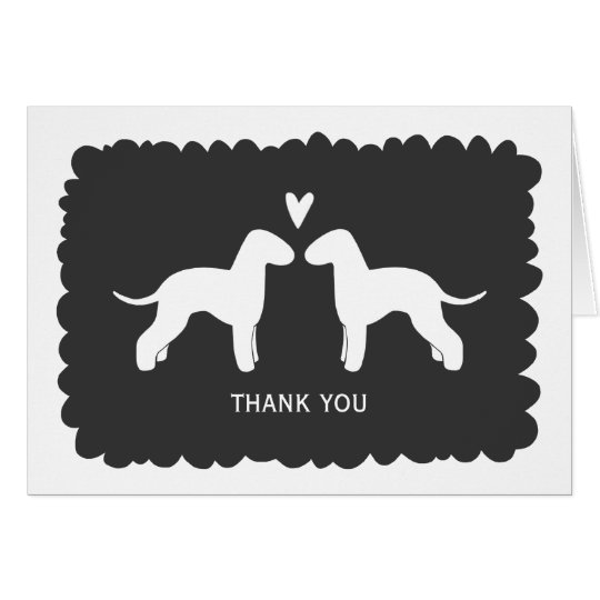 Bedlington Terriers Wedding Thank You Card