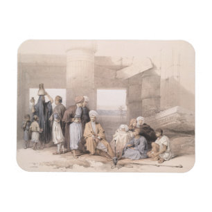 Bedouin Family at the temple of Amun,Thebes, Egypt Magnet