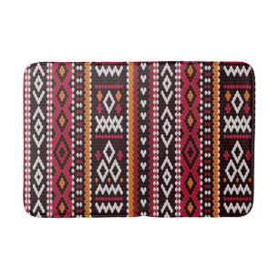 Bedouin Sadu Fabric Pattern Bath Mat