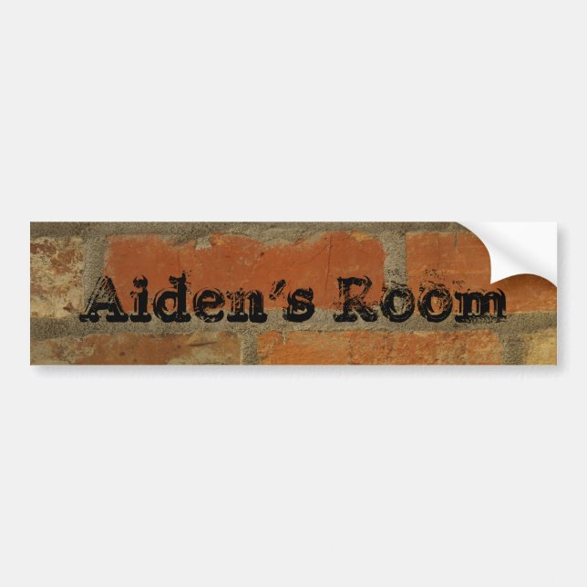 bedroom door name sticker (Front)