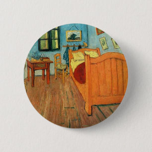 Bedroom in Arles by Vincent Van Gogh 2 Inch Round Button