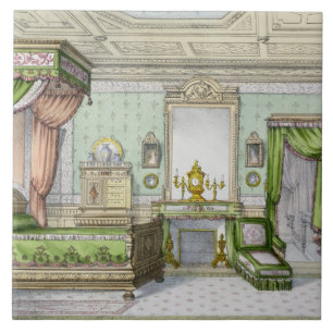 Bedroom in the Renaissance style (colour litho) Tile