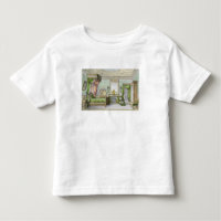 Bedroom in the Renaissance style (colour litho)