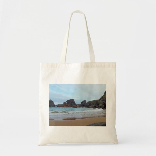 Bedruthan Steps Carnewas Cornwall England Tote Bag (Front)