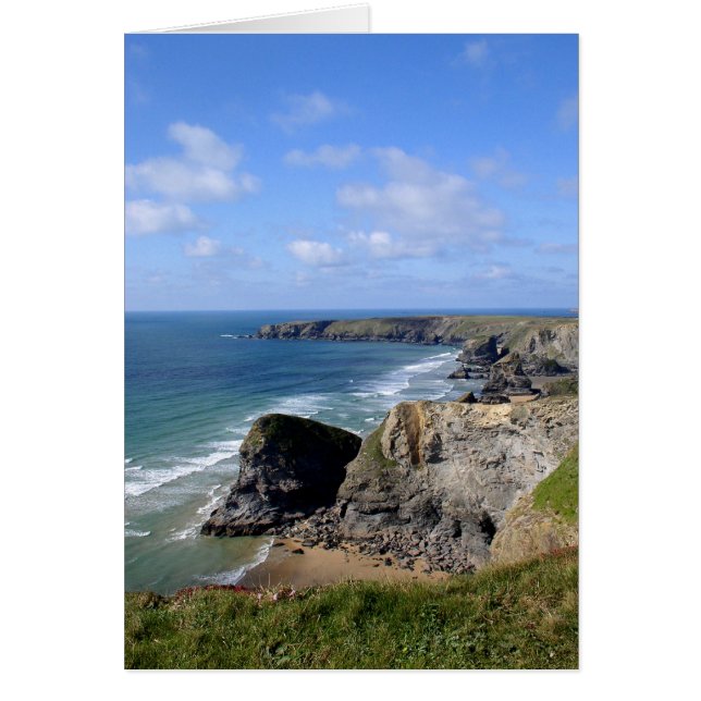 Bedruthan Steps, carte Cornwall (Devant)