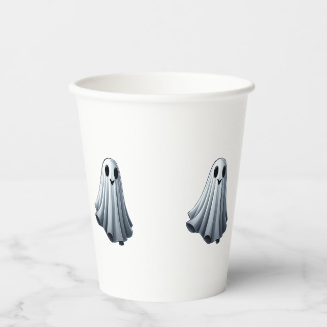 Bedsheet Ghost  Paper Cups (Front)