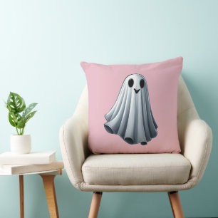 Bedsheet Ghost  Throw Pillow