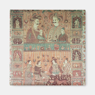 Bedspread depicting native potentates magnet