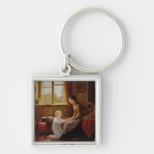 Bedtime, 1890 (oil on panel) keychain (Front)