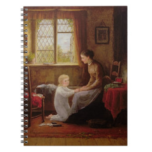 Bedtime, 1890 (oil on panel) notebook