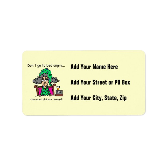 Bedtime Humour Label (Front)