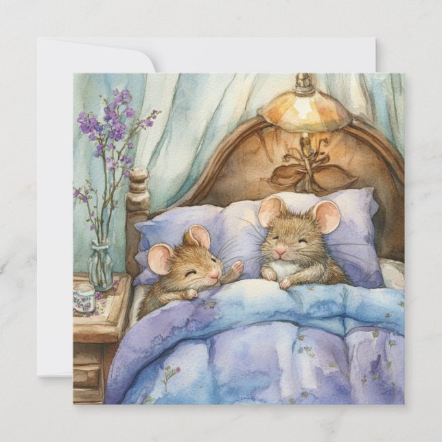 Bedtime Mice Greeting Card (Front)