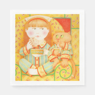 BEDTIME SNACK Standard Luncheon Paper Napkins
