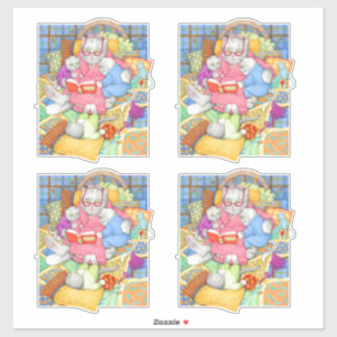 BEDTIME STORY 6" Vinyl Stickers (4) 