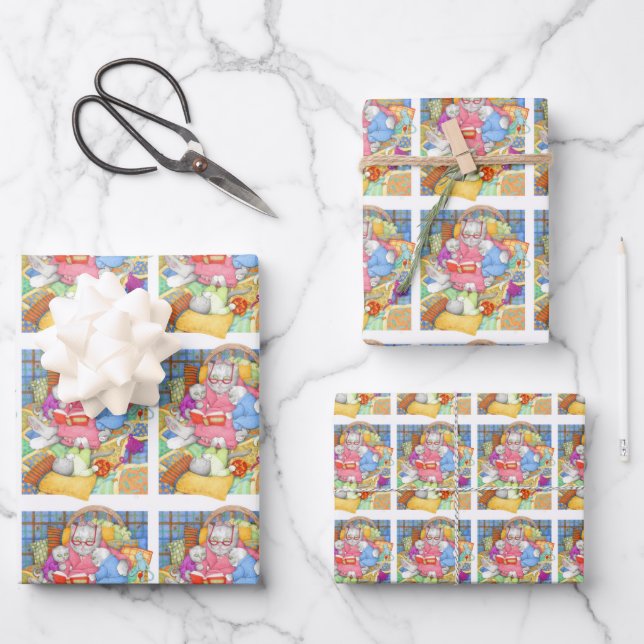 BEDTIME STORY Flat Sheet Wrapping Paper (Front)