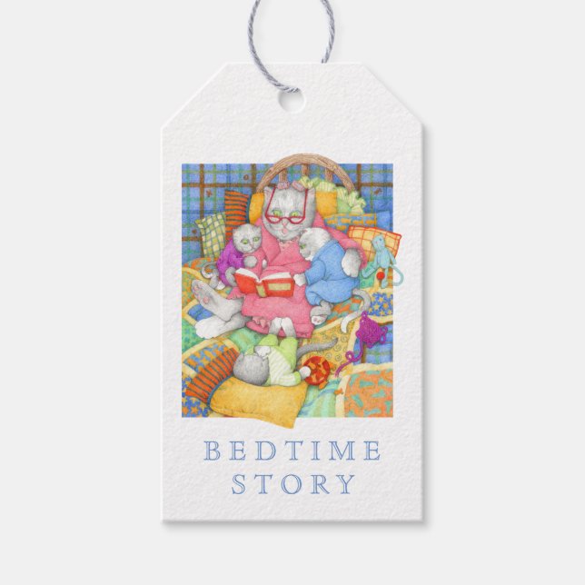 BEDTIME STORY Gift Tags - White (Front)